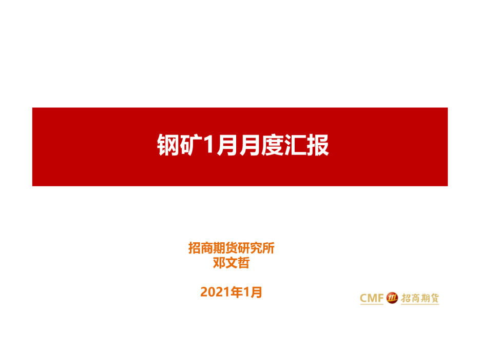 钢矿1月月度汇报