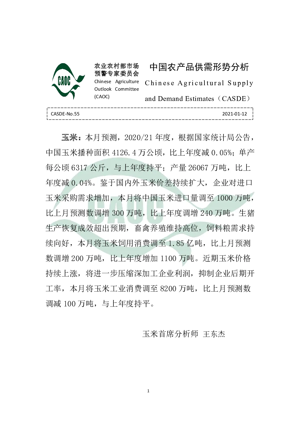 报告封面