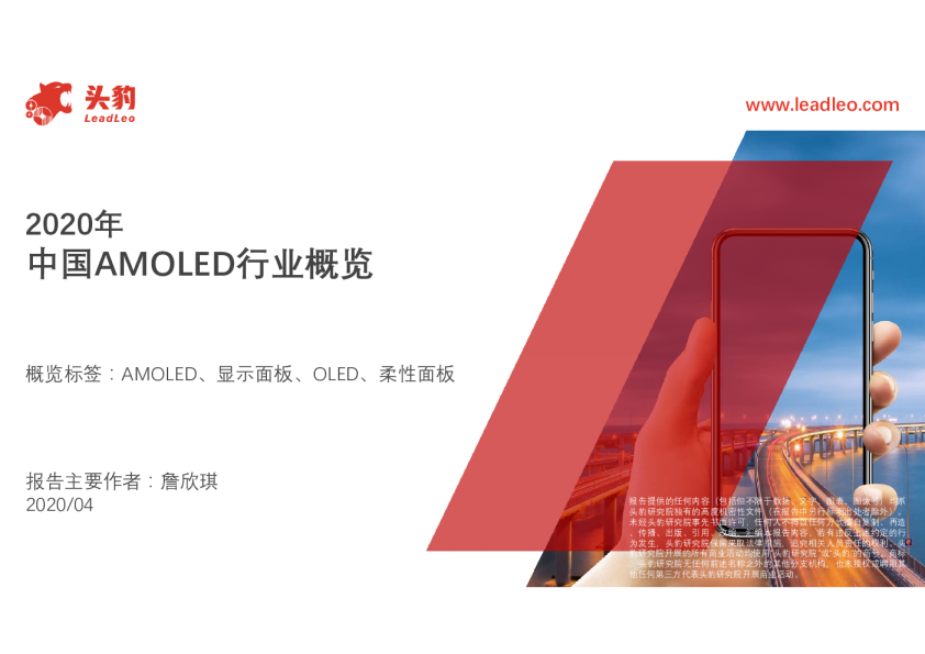 2020年中国AMOLED行业概览