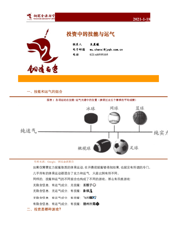 投资中的技能与运气