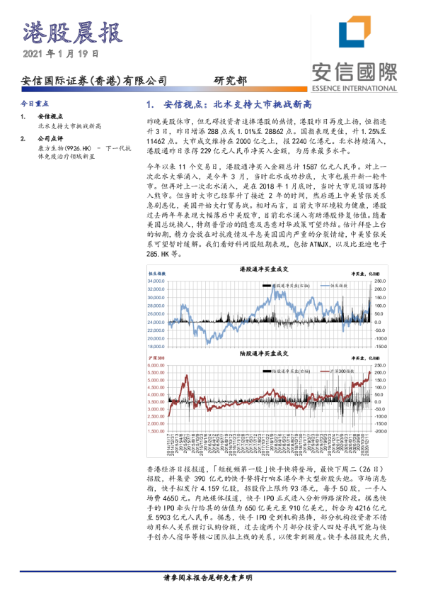 安信国际港股晨报