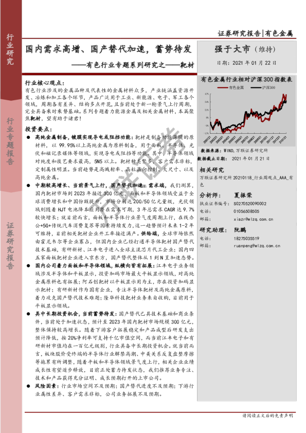 国内需求高增、国产替代加速，蓄势待发
