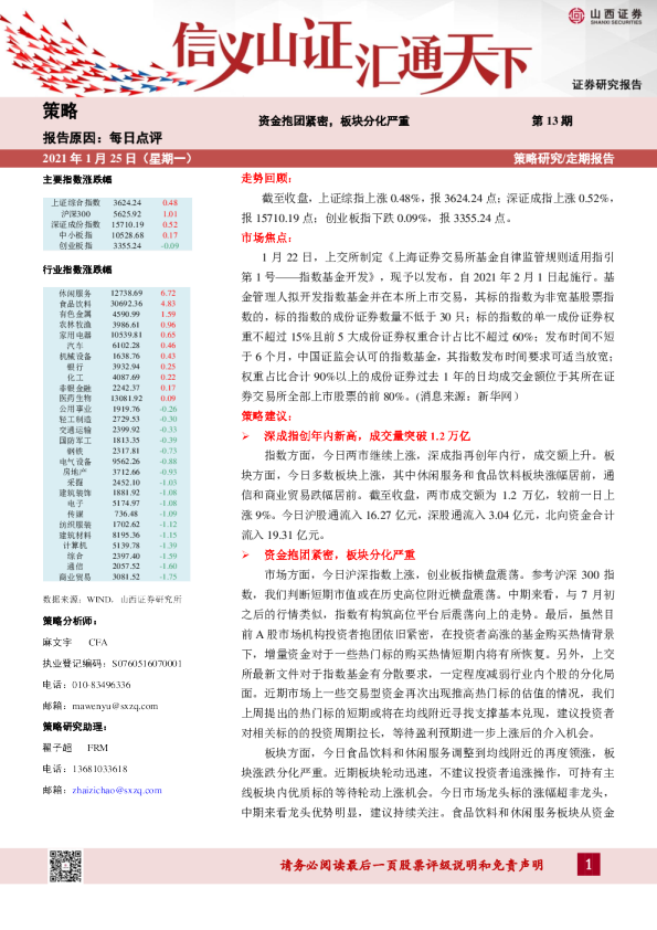 资金抱团紧密，板块分化严重