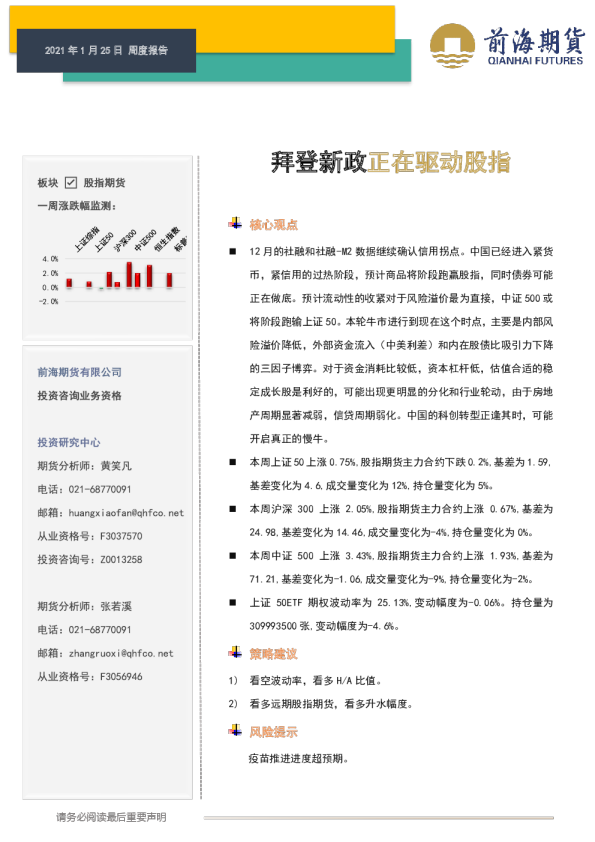 拜登新政正在驱动股指