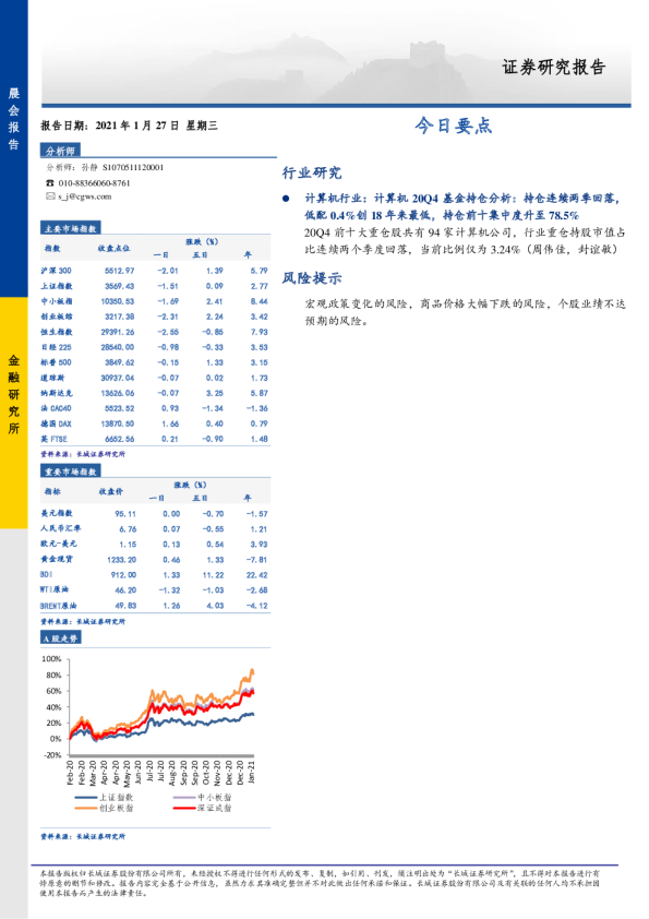 长城证券晨会报告