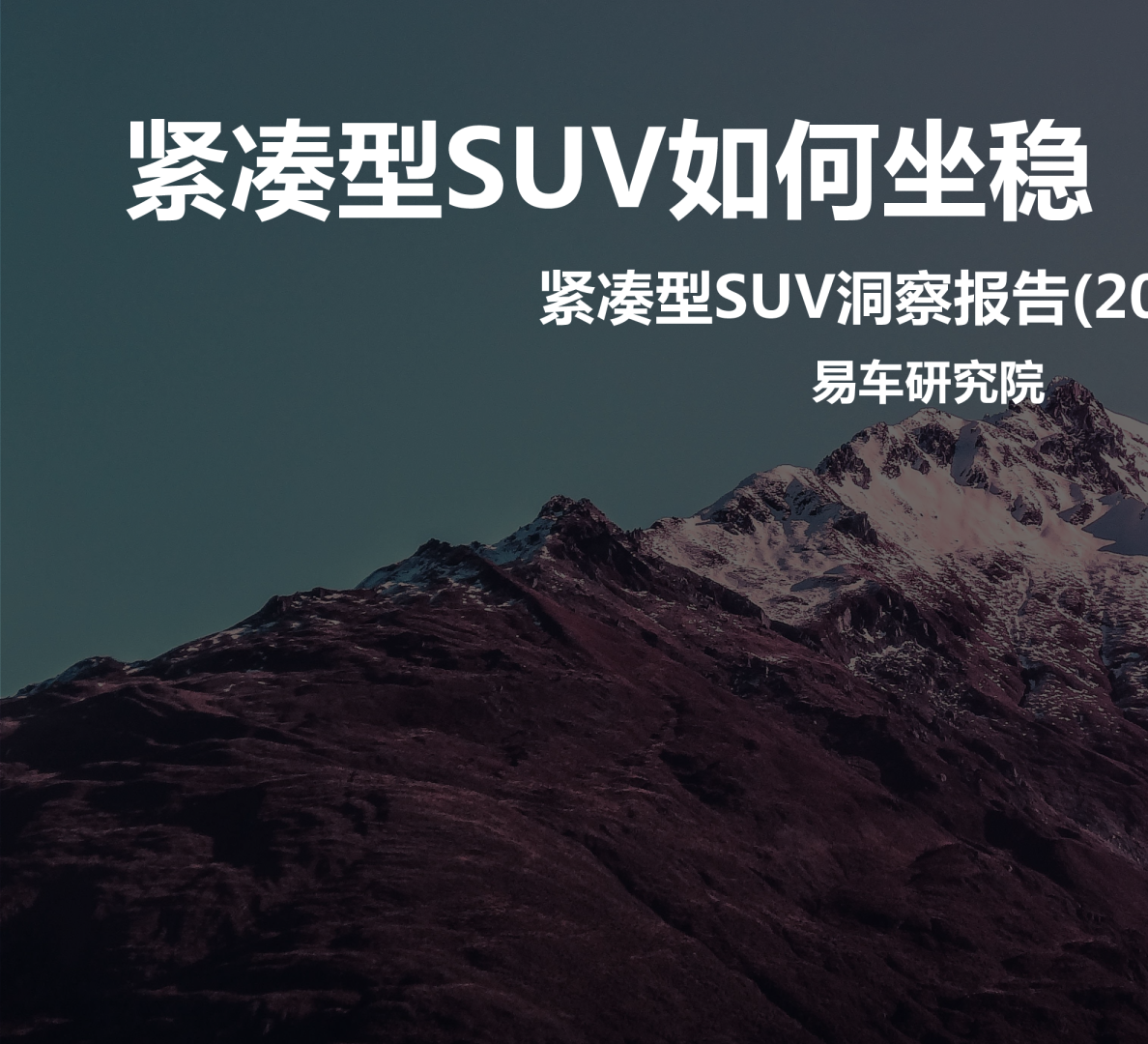 紧凑型SUV洞察报告（2021版）