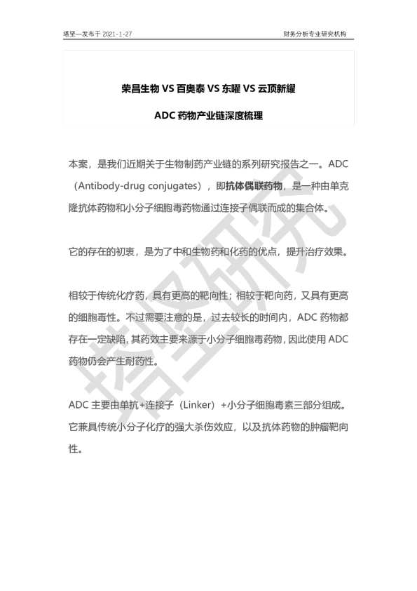 荣昌生物VS百奥泰VS东曜VS云顶新耀