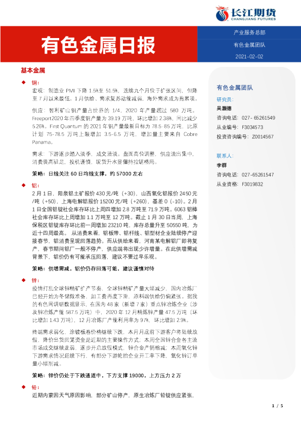 有色金属日报