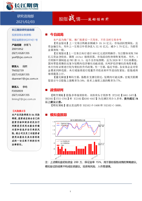 股指战情——流动性回升