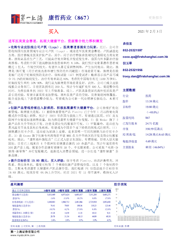 进军医美黄金赛道，拓展大健康平台，资源整合能力厚积薄发