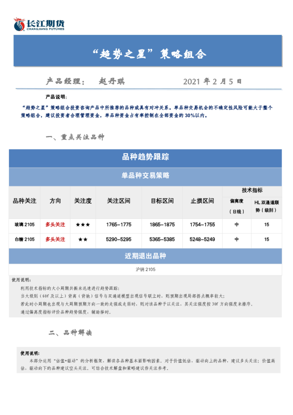 “趋势之星”策略组合