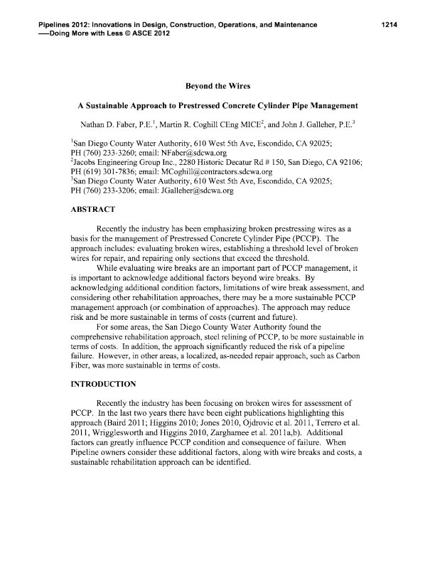 超越钢丝——预应力混凝土圆筒管管理的可持续方法