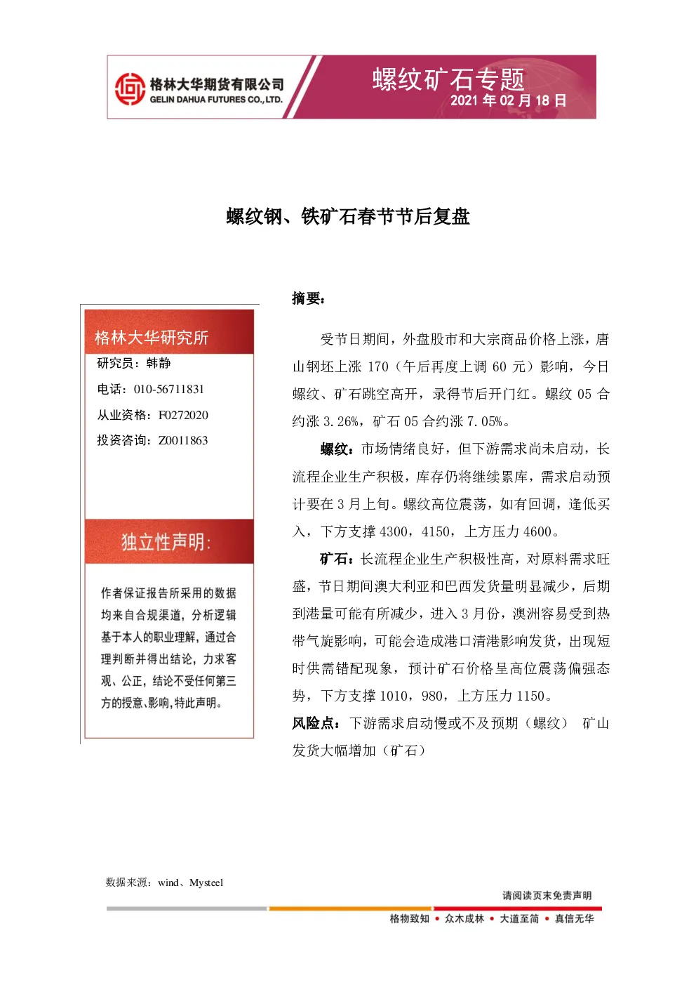 报告封面
