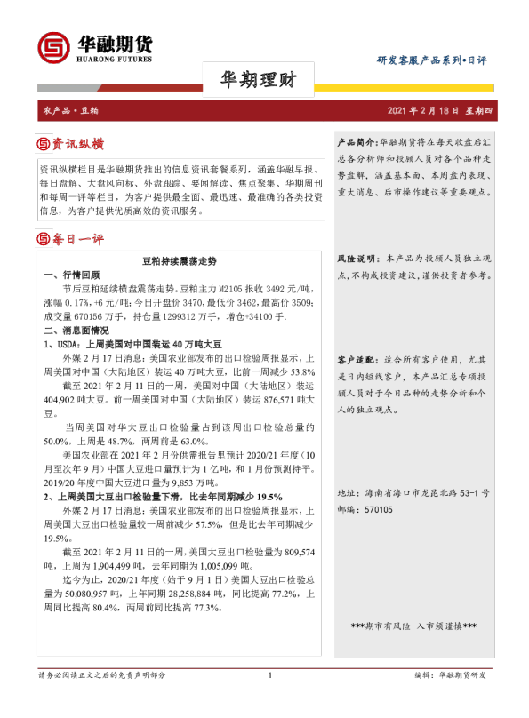 豆粕持续震荡走势