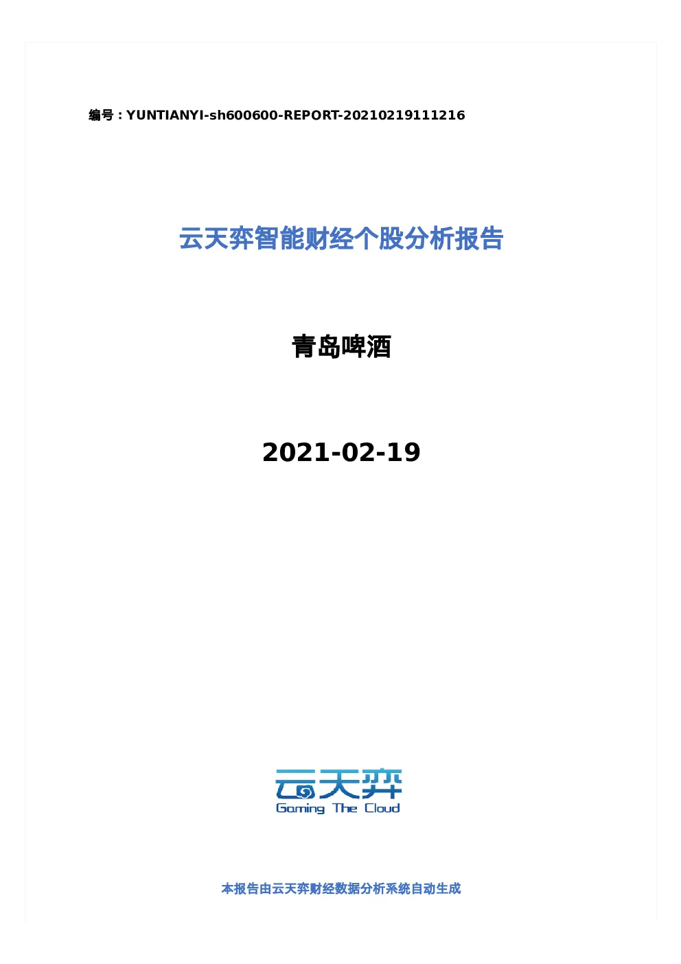 报告封面