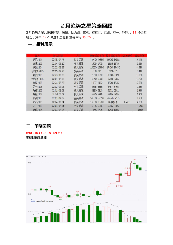 2月趋势之星策略回顾