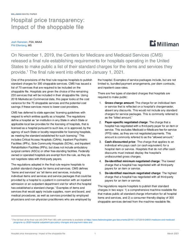 医院价格透明度：可购买文件的影响