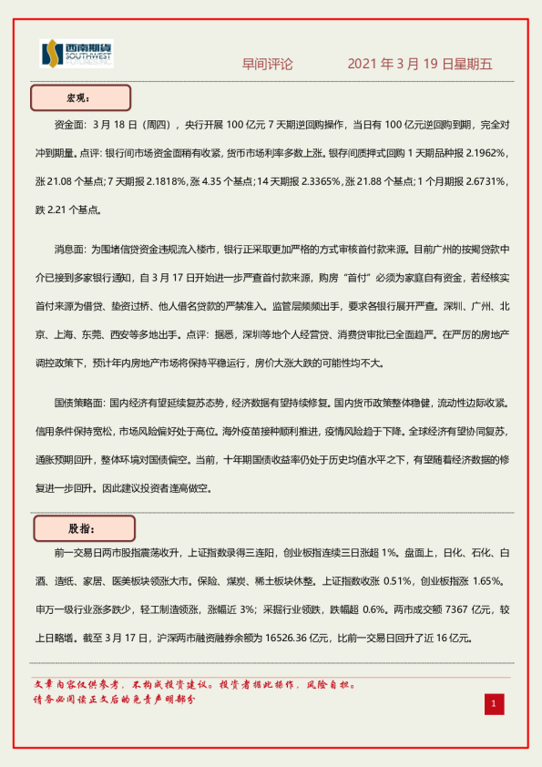 早间评论