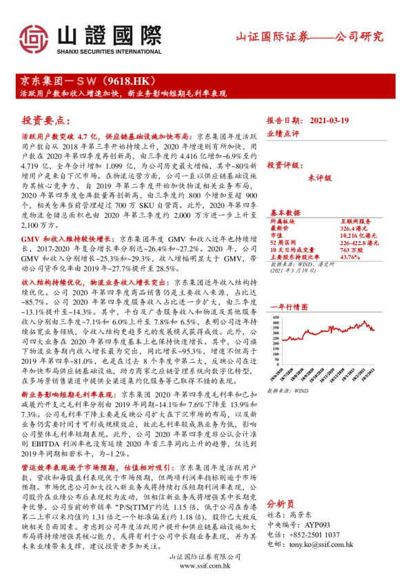 活跃用户数和收入增速加快，新业务影响短期毛利率表现