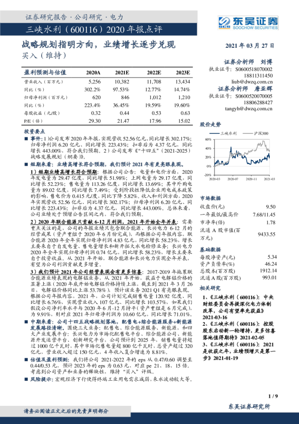 2020年报点评：战略规划指明方向，业绩增长逐步兑现