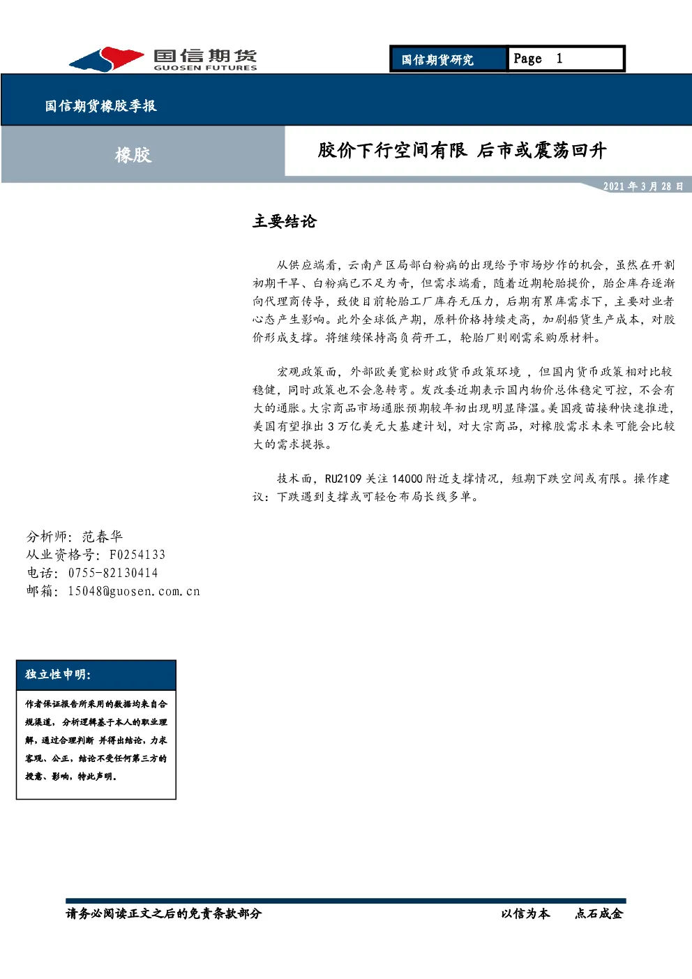 报告封面