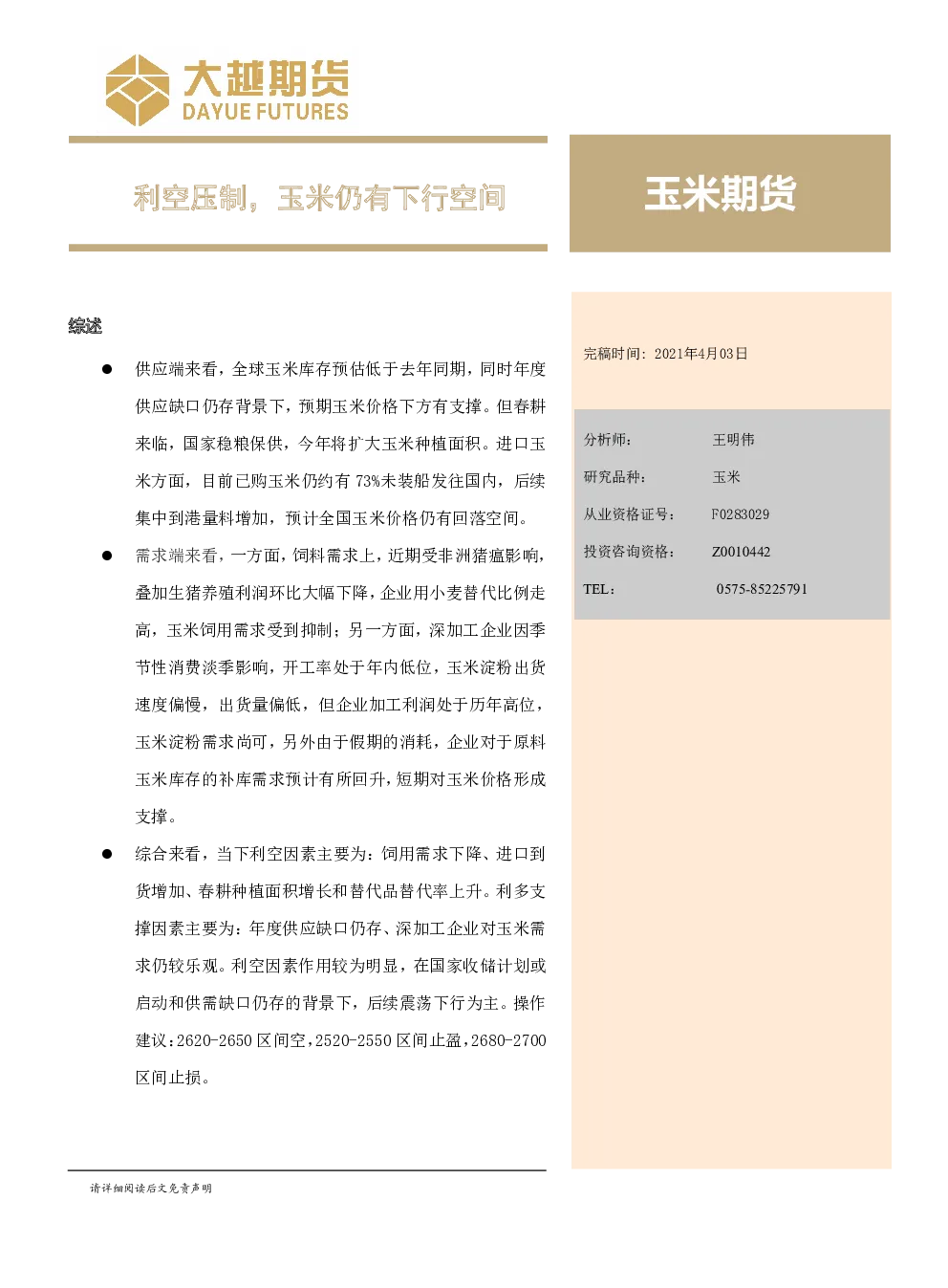 报告封面