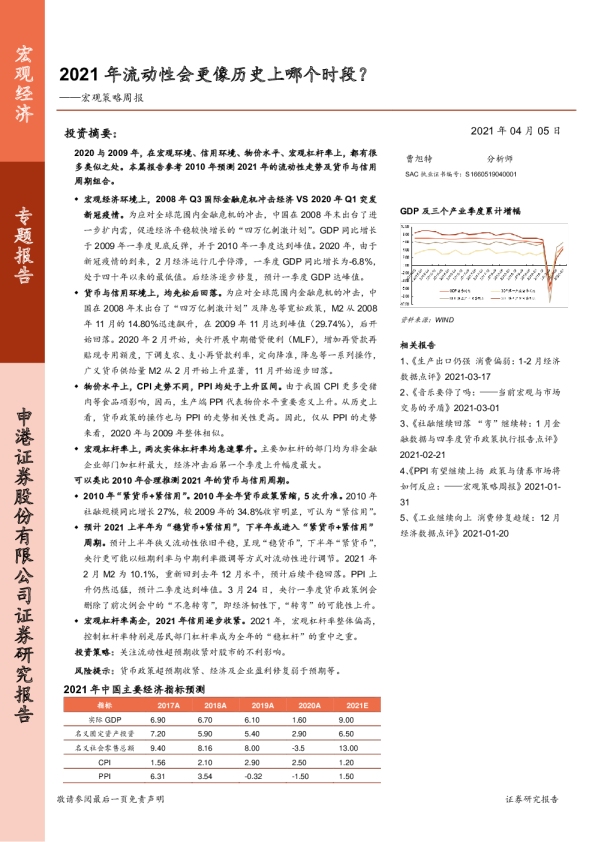 宏观策略周报：2021年流动性会更像历史上哪个时段？
