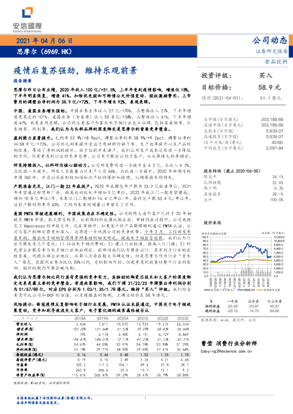 疫情后复苏强劲，维持乐观前景