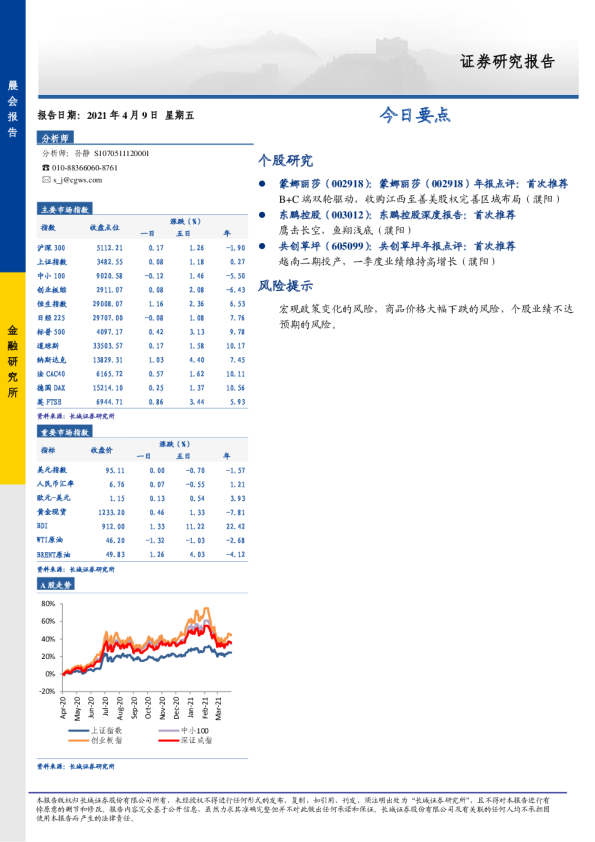 长城证券今日要点
