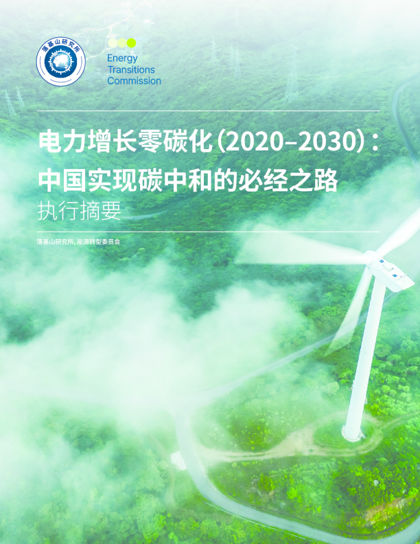 电力增长零碳化（2020-2030）：中国实现碳中和的必经之路