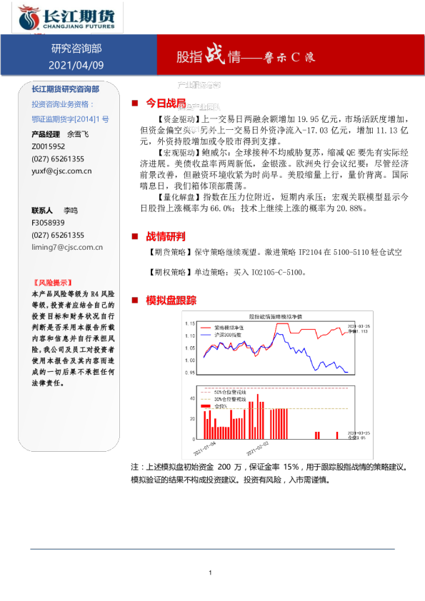 股指战情：警示C浪