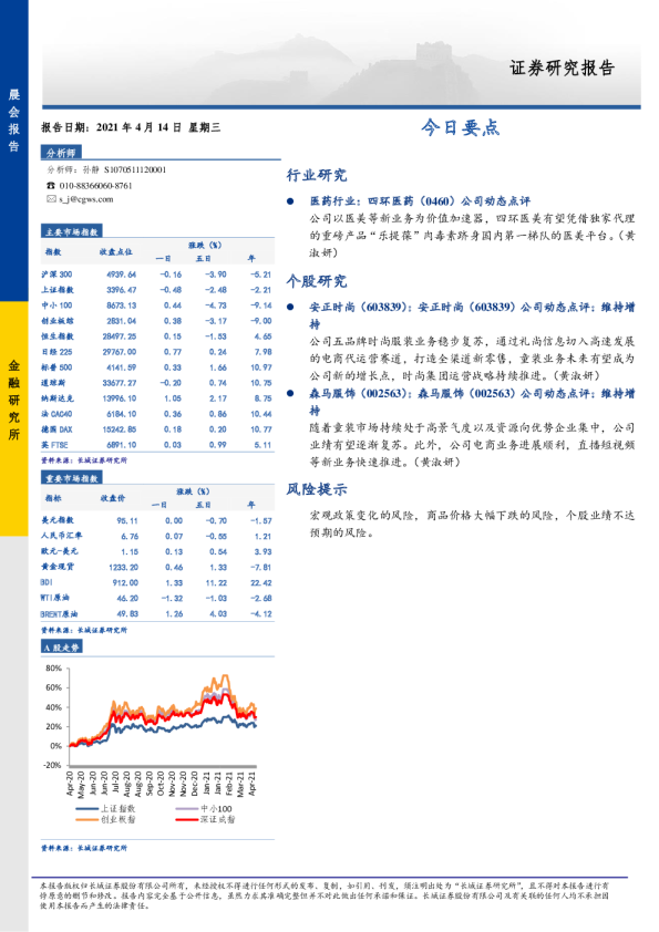 长城证券今日要点