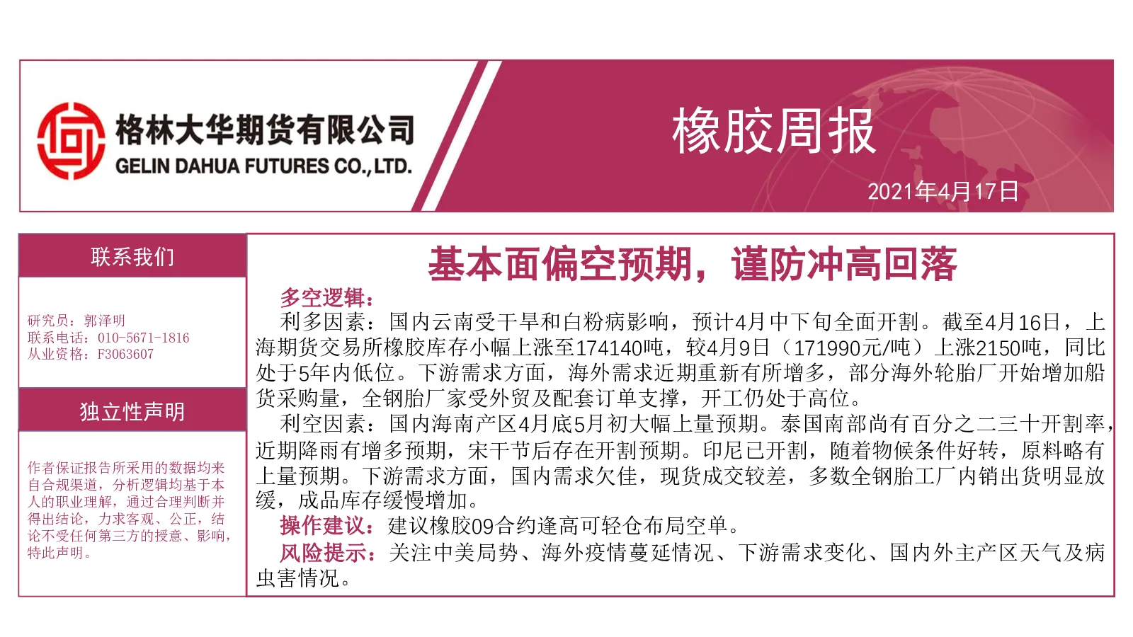 报告封面