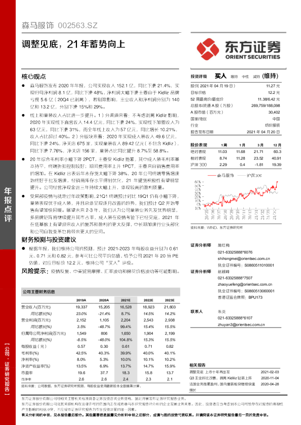 调整见底，21年蓄势向上