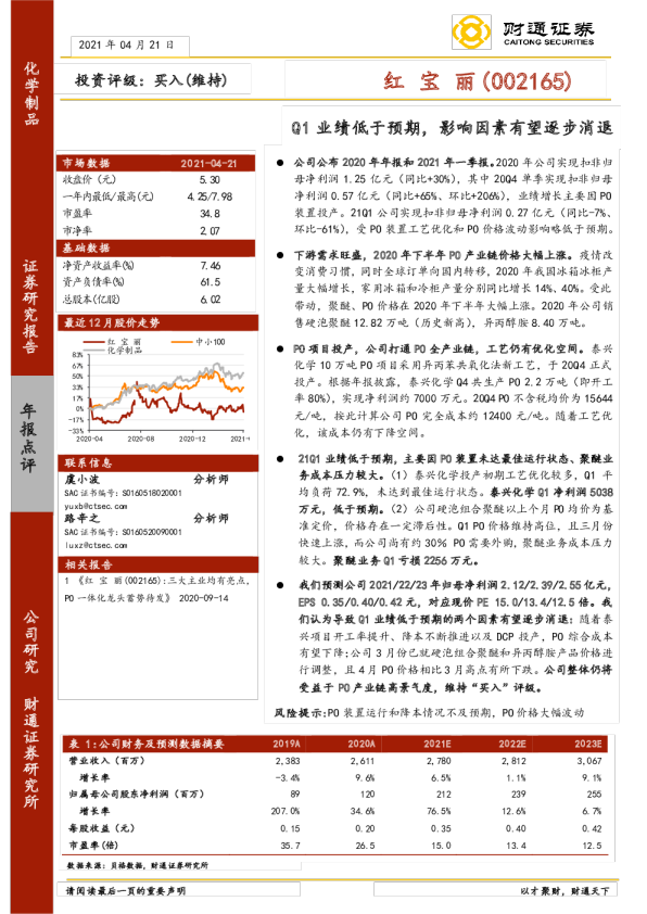 Q1业绩低于预期，影响因素有望逐步消退