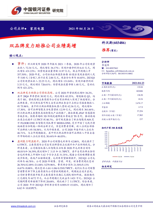 双品牌发力助推公司业绩高增