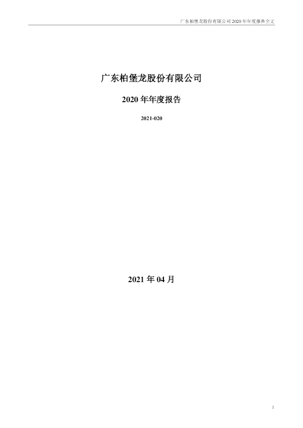 ST柏龙：2020年年度报告
