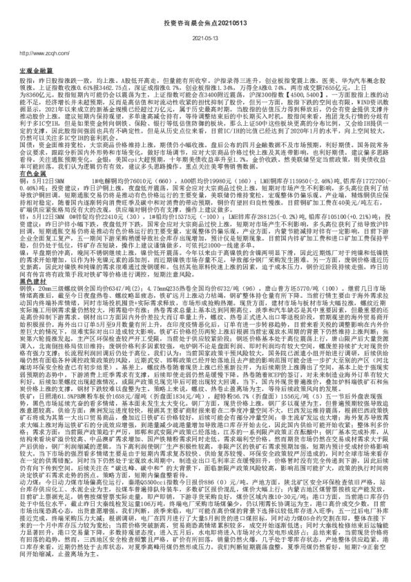 投资咨询晨会焦点