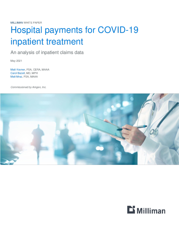 新冠肺炎住院治疗的医院付款：住院索赔数据分析