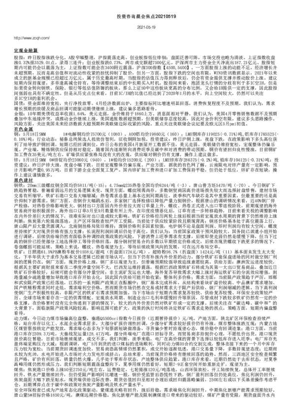 投资咨询晨会焦点