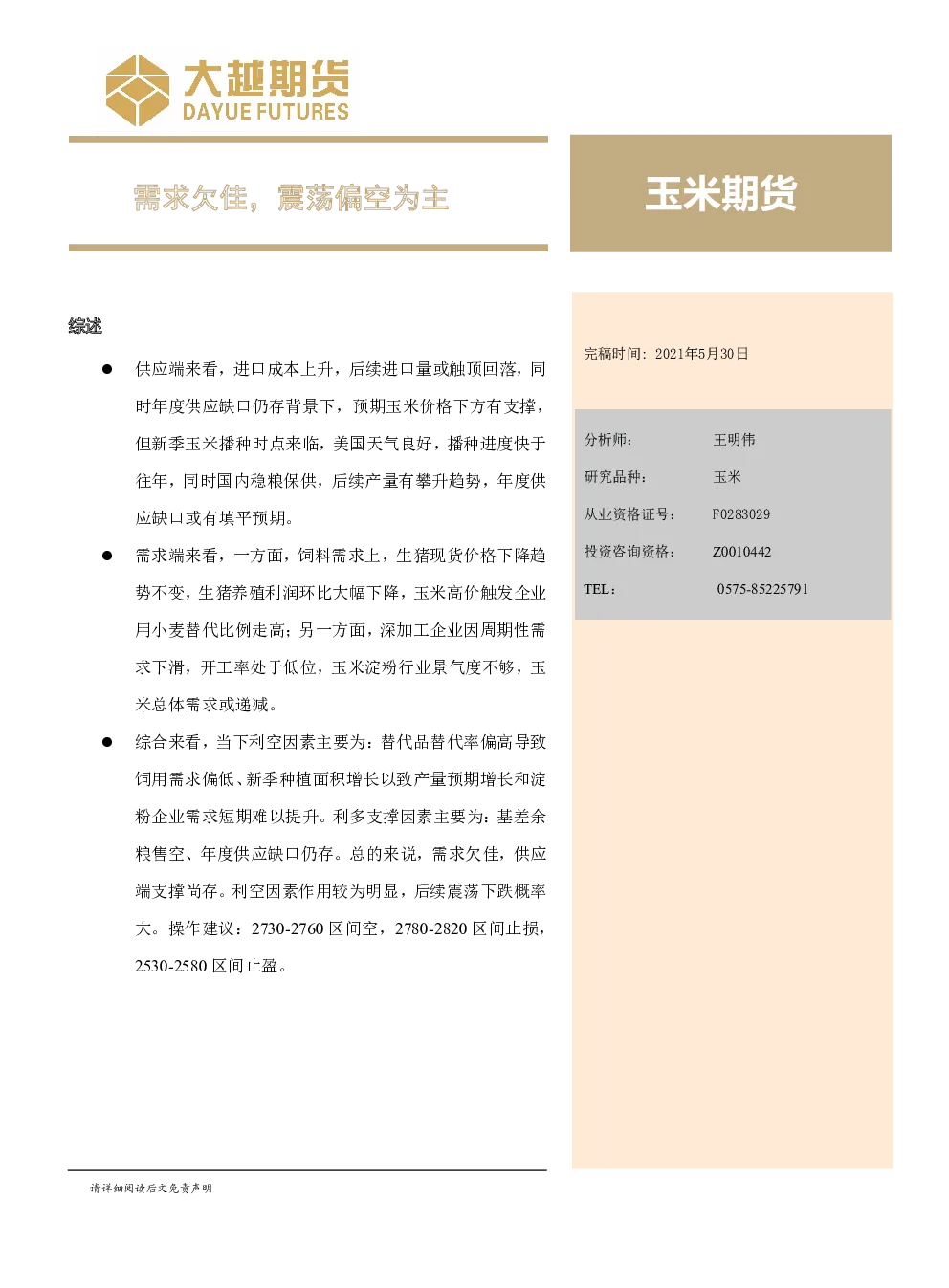 报告封面