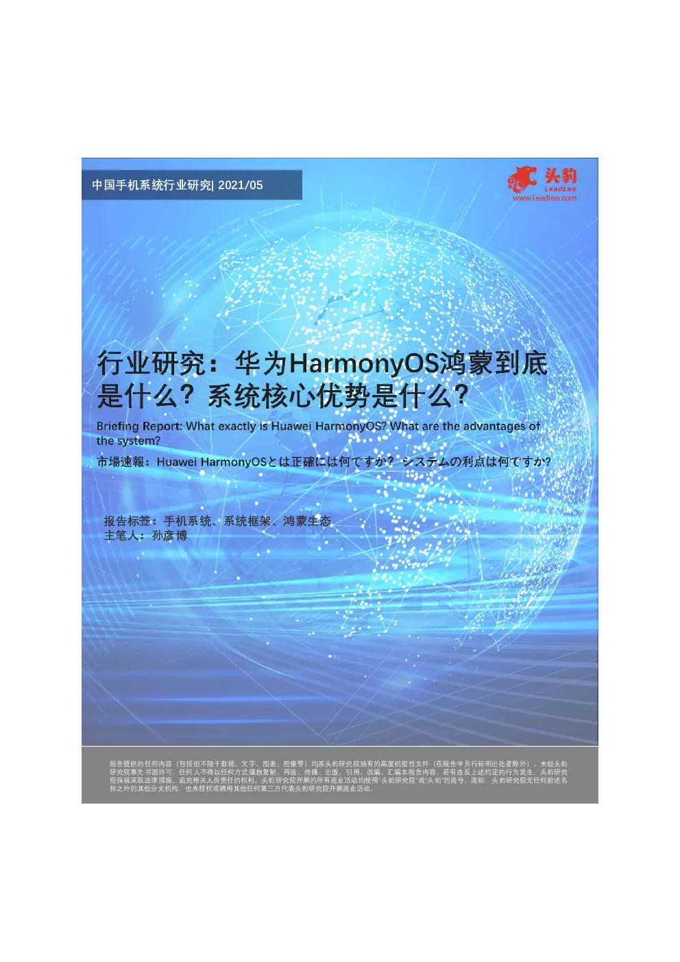 报告封面