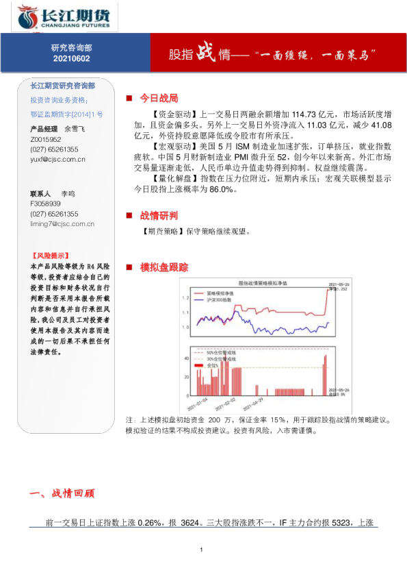 股指战情——“一面缰绳，一面策马”