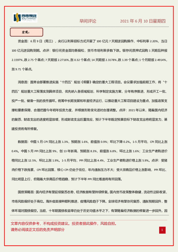 早间评论