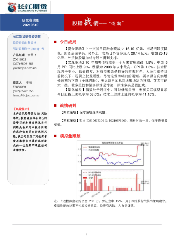 股指战情——“退潮”