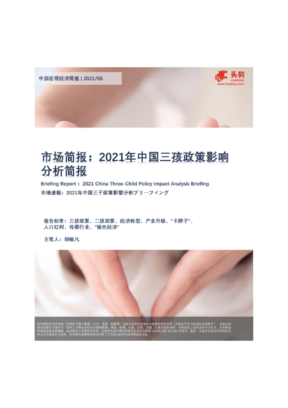 中国宏观经济简报：2021年中国三孩政策影响分析简报