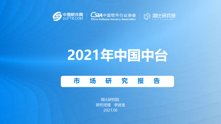 2021年中国中台市场研究报告