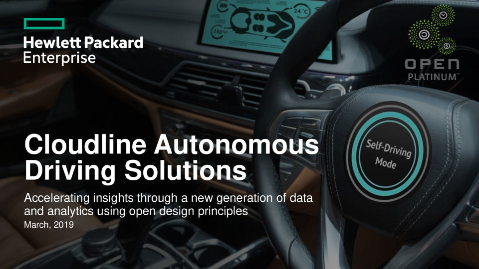 Cloudline 服务器自动驾驶解决方案 - 由 HPE 提供