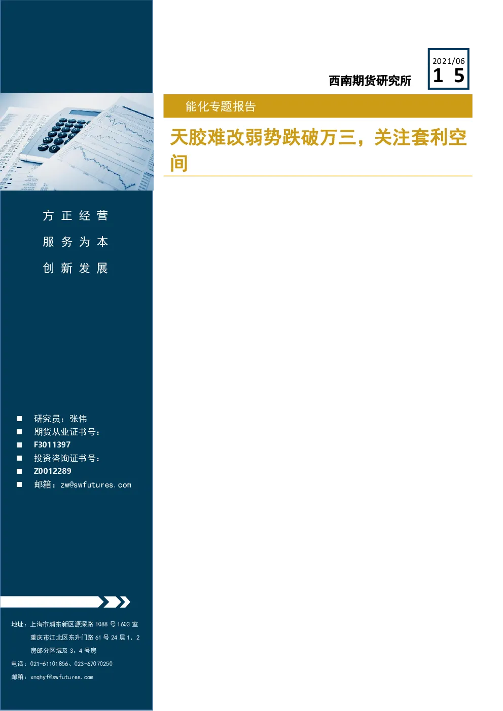报告封面
