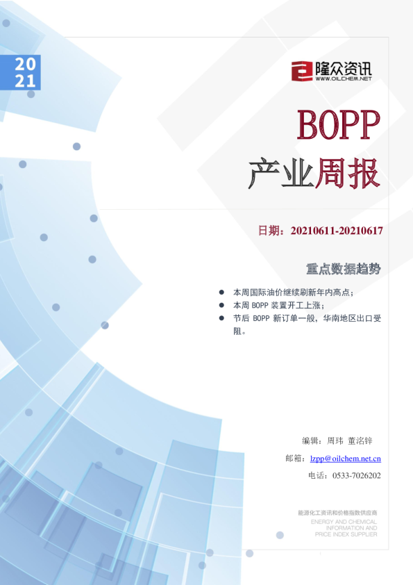 BOPP产业周报